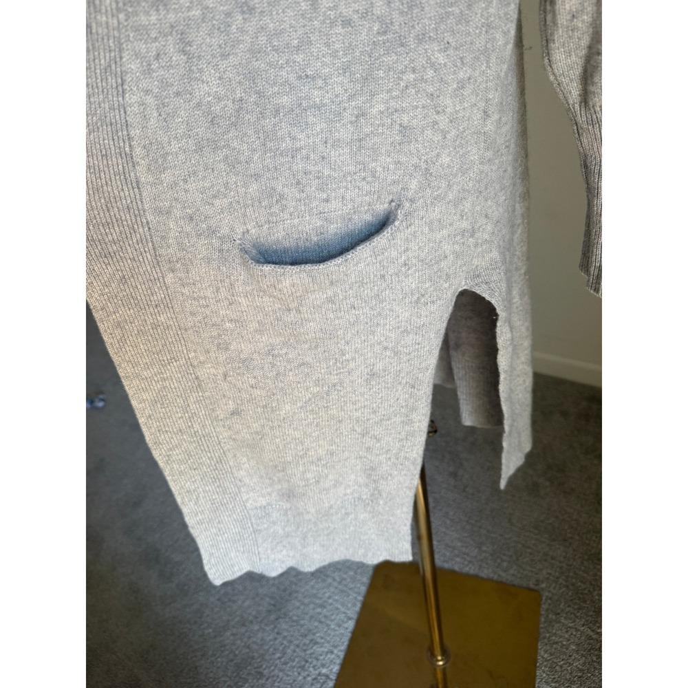 The Cashmere Project Gray 100% Cashmere Long Open Front Cardigan Small S - Picture 4 of 9